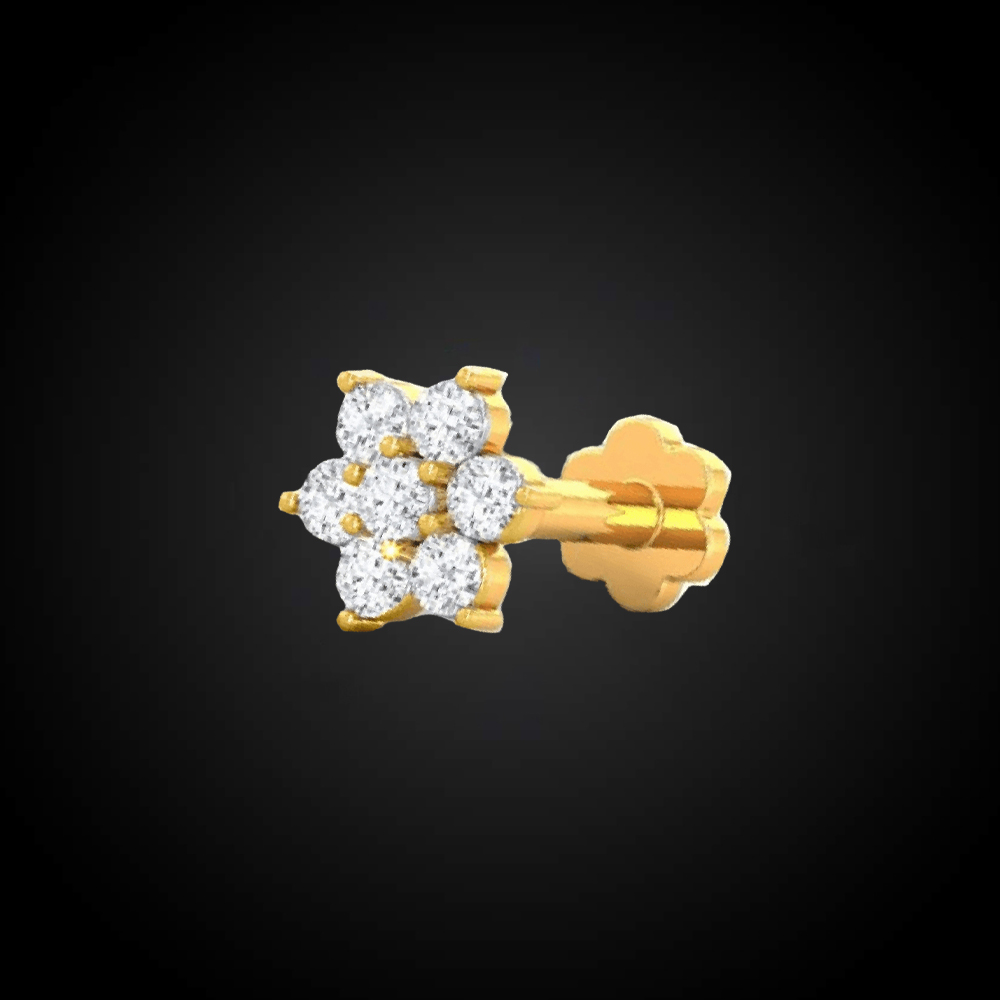 Italian Diamond Seven Stone Nose Pin -7CN